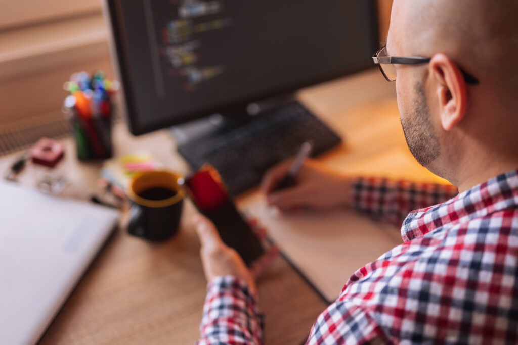 Programmer working from home